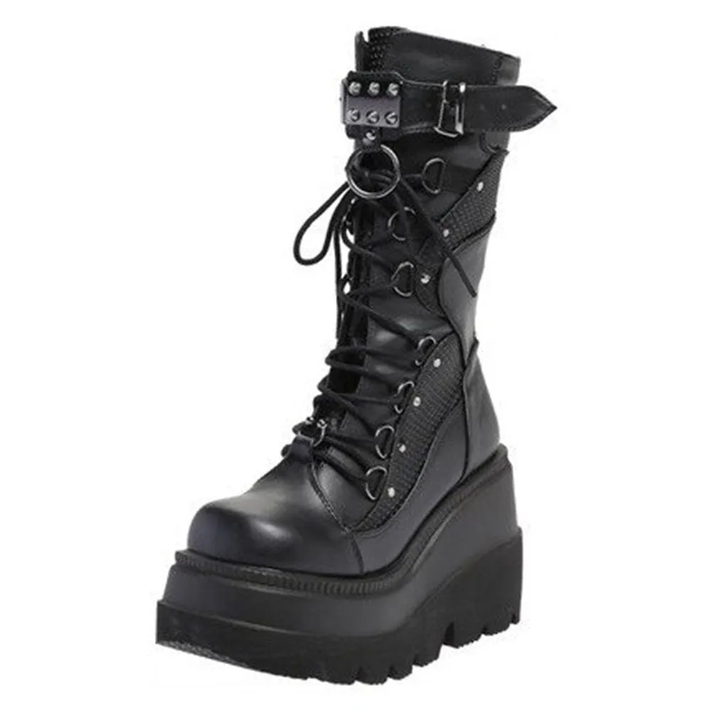 Funki Buys | Boots | Women's New Gothic Style Platform Boots