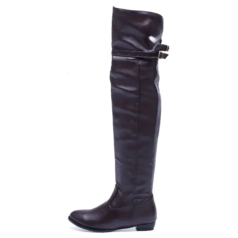 Funki Buys | Boots | Women's Over-The-Knee-High Flat Boots