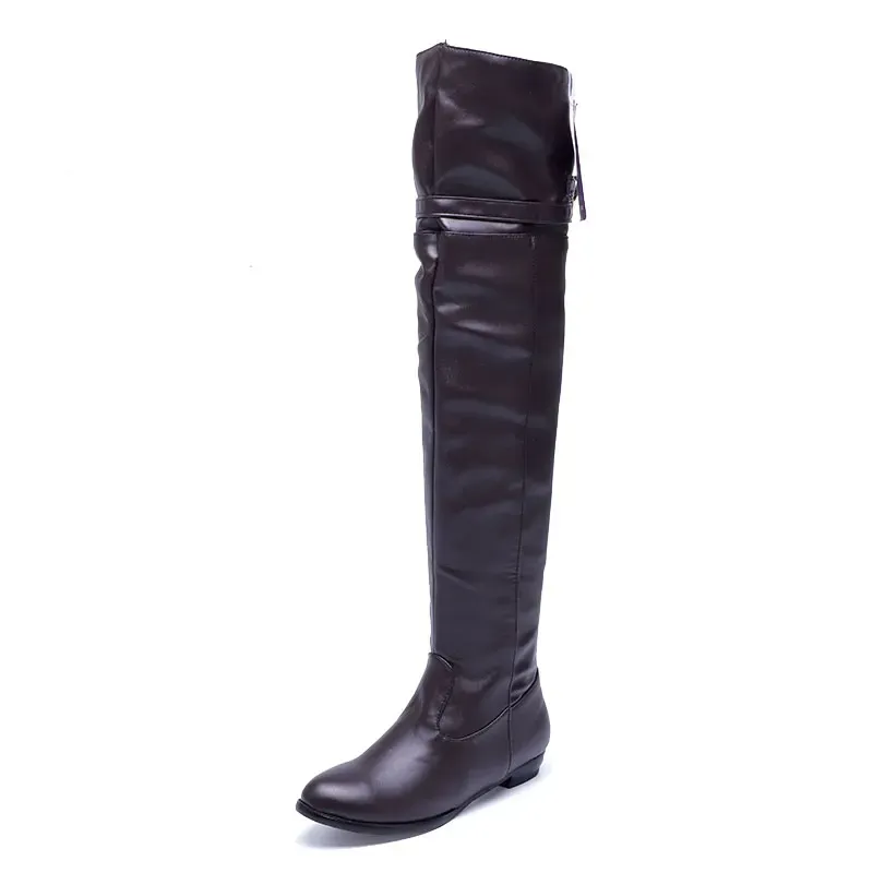 Funki Buys | Boots | Women's Over-The-Knee-High Flat Boots