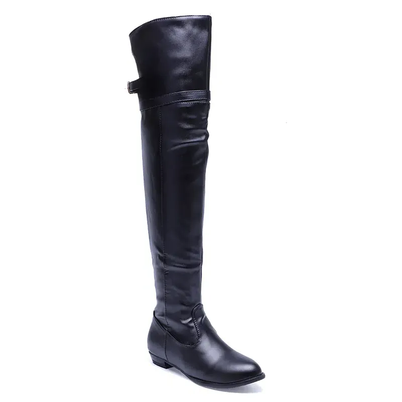 Funki Buys | Boots | Women's Over-The-Knee-High Flat Boots