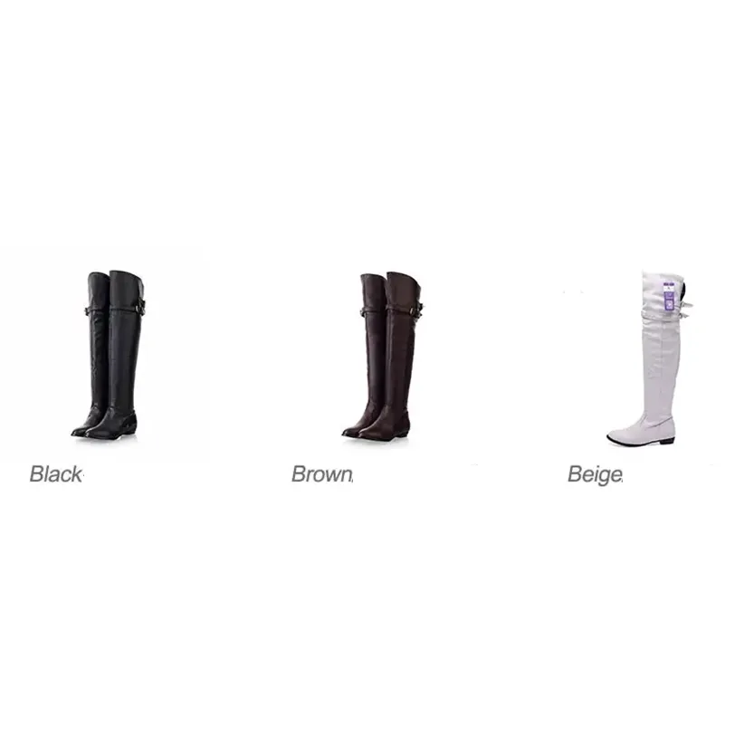 Funki Buys | Boots | Women's Over-The-Knee-High Flat Boots