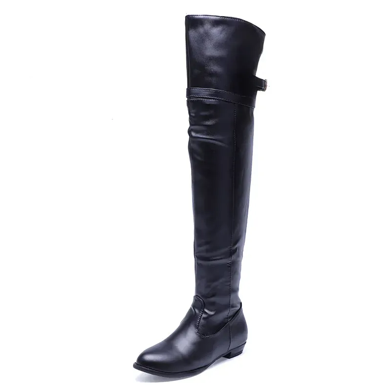 Funki Buys | Boots | Women's Over-The-Knee-High Flat Boots