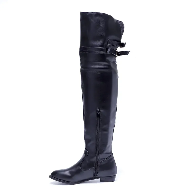 Funki Buys | Boots | Women's Over-The-Knee-High Flat Boots