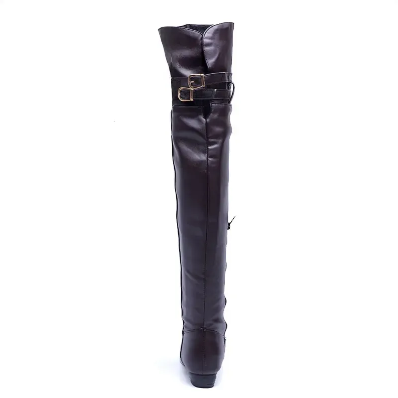 Funki Buys | Boots | Women's Over-The-Knee-High Flat Boots