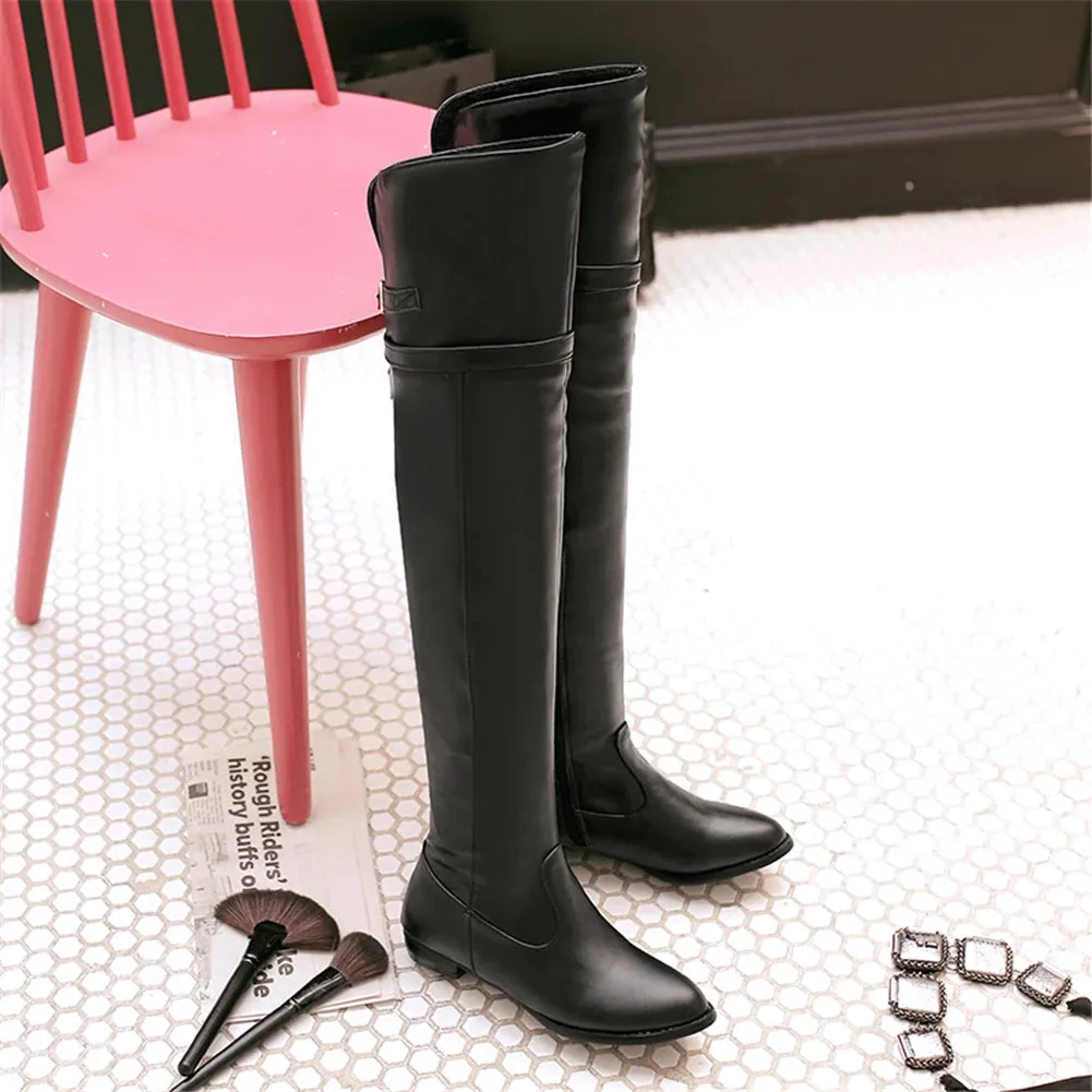 Funki Buys | Boots | Women's Over-The-Knee-High Flat Boots