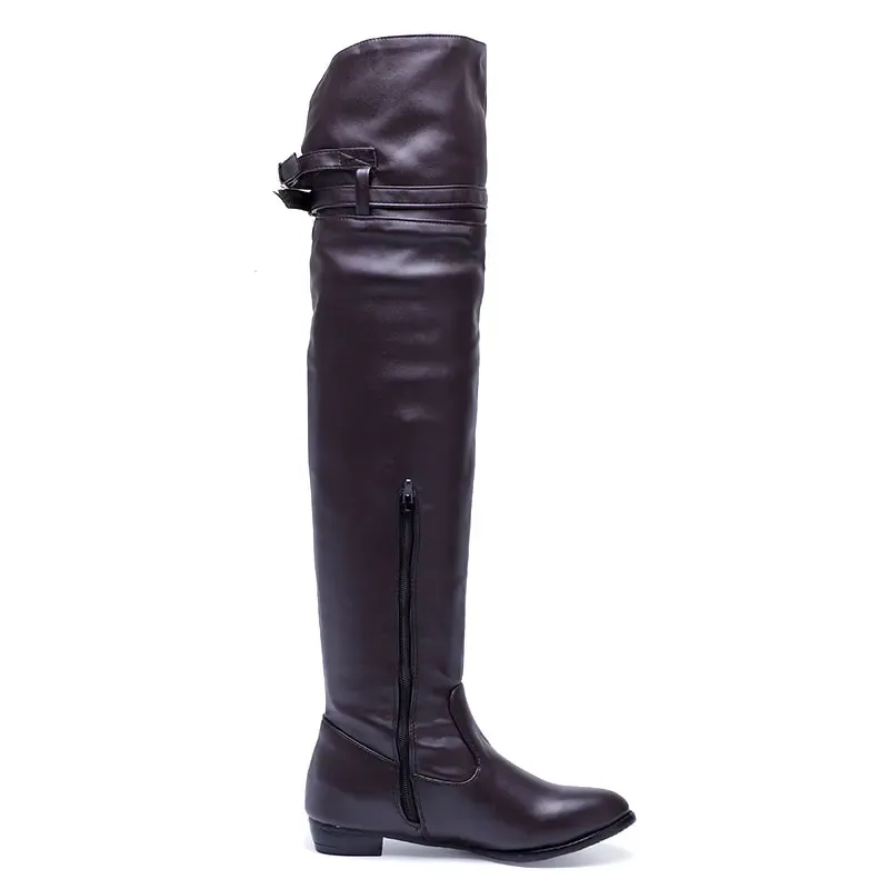 Funki Buys | Boots | Women's Over-The-Knee-High Flat Boots