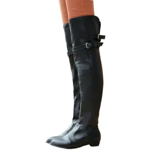 Funki Buys | Boots | Women's Over-The-Knee-High Flat Boots