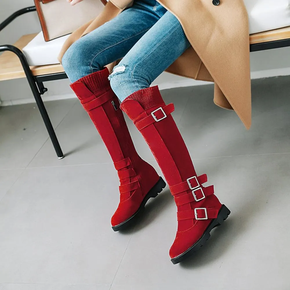 Funki Buys | Boots | Women's Plush Knee High Boots