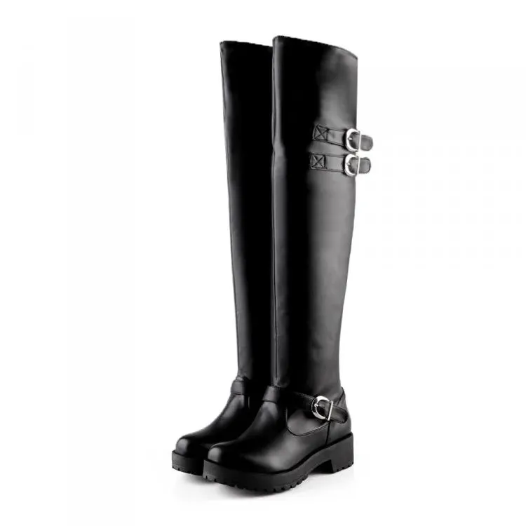 Funki Buys | Boots | Women's Winter Over Knee Flat Boots