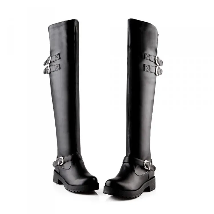 Funki Buys | Boots | Women's Winter Over Knee Flat Boots