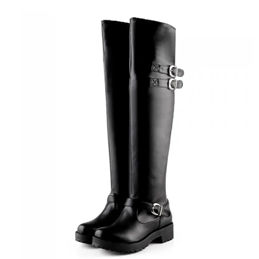 Funki Buys | Boots | Women's Winter Over Knee Flat Boots