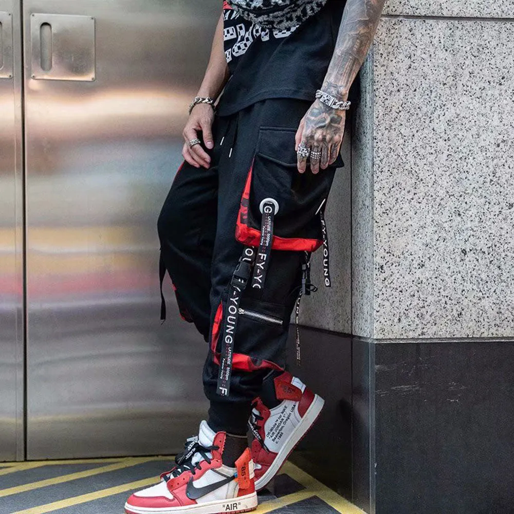 Funki Buys | Pants | Men's Punk Goth Streetwear Cargo Pants