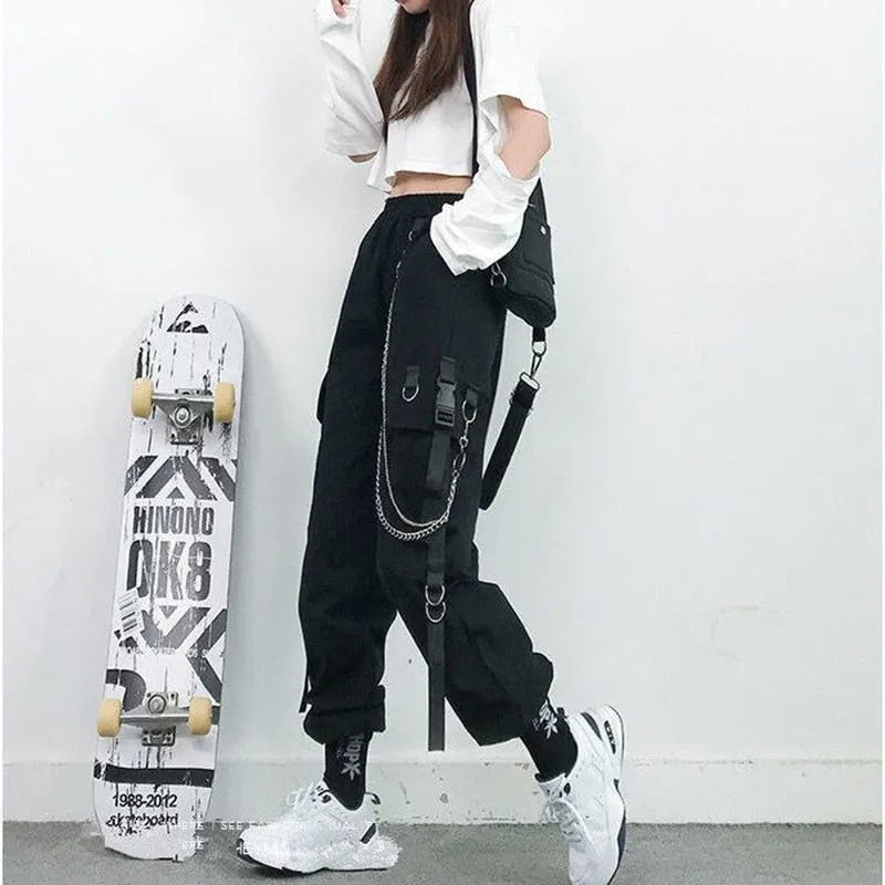 Funki Buys | Pants | Women's Retro Streetwear Cargo Pants