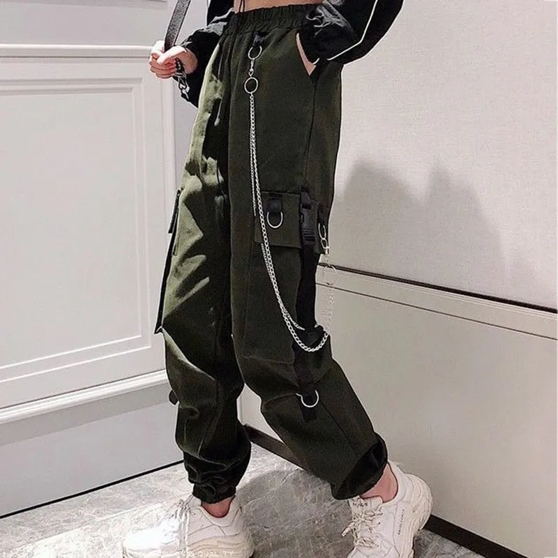 Funki Buys | Pants | Women's Retro Streetwear Cargo Pants