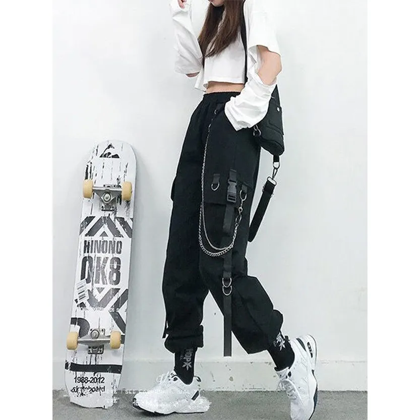 Funki Buys | Pants | Women's Retro Streetwear Cargo Pants