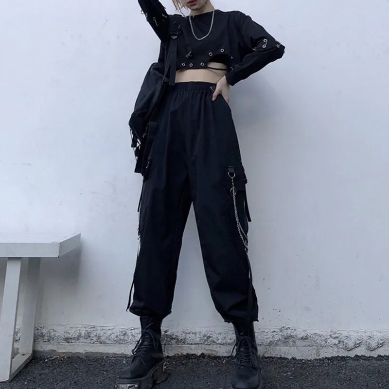 Funki Buys | Pants | Women's Retro Streetwear Cargo Pants