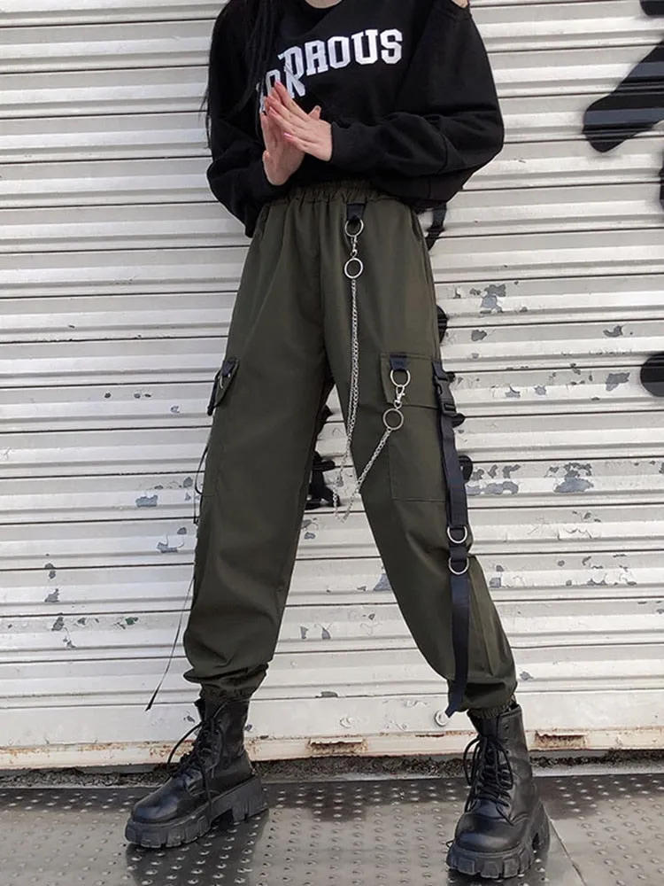 Funki Buys | Pants | Women's Retro Streetwear Cargo Pants