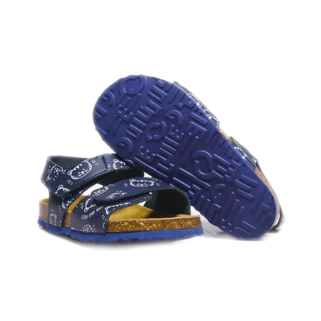 Gemo Flat Sandals Fabric Blue Colour For Kids