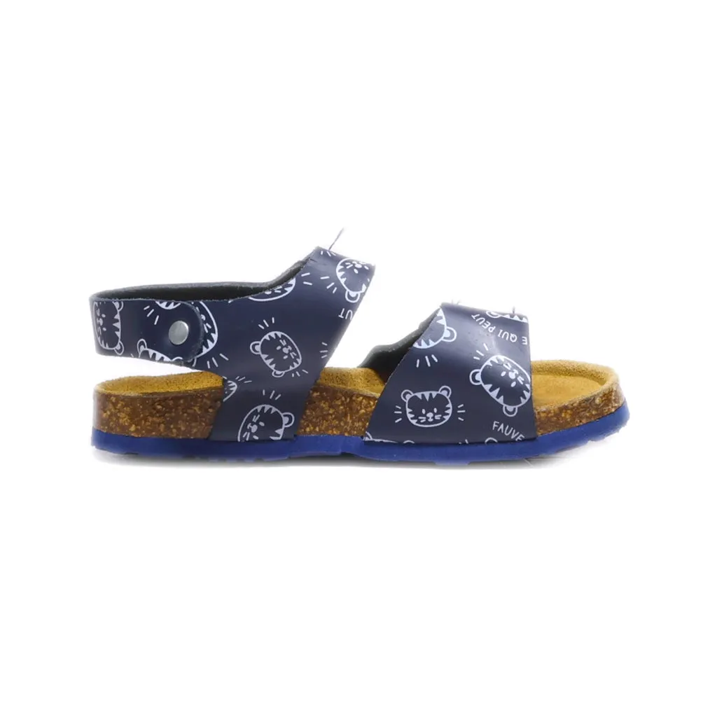 Gemo Flat Sandals Fabric Blue Colour For Kids