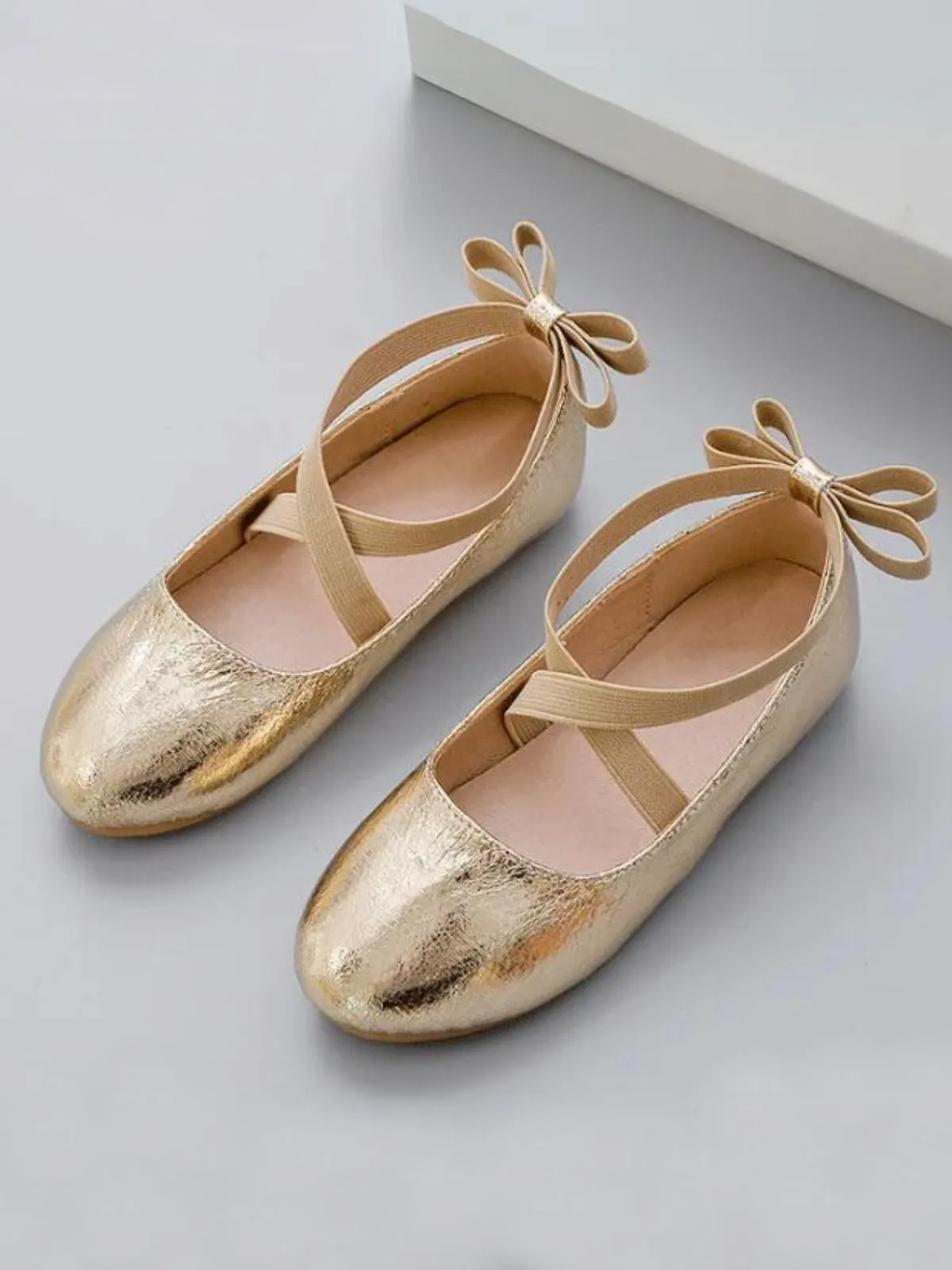 Girls Elegant Bow-Tie Ballet Flats by Liv and Mia