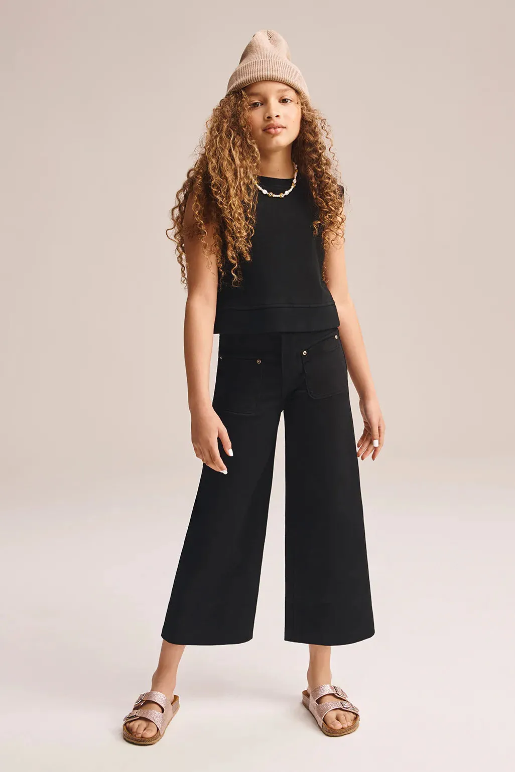 Girls Jeans DL1961 Lily Crop Wide Leg Droplet