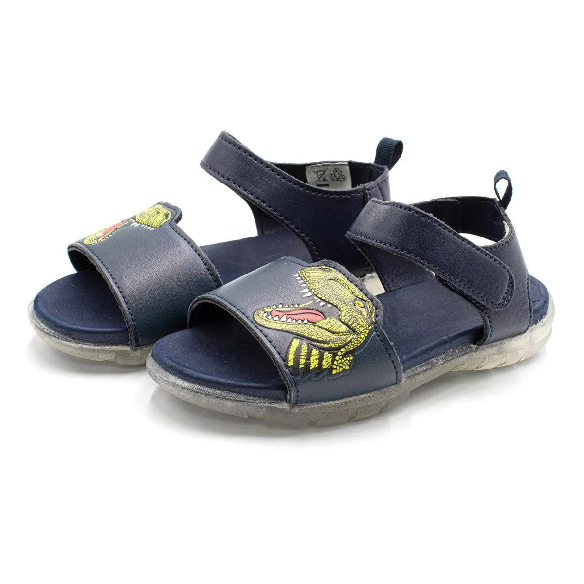 H&M Lightup Flat Sandals Leather Blue Colour For Kids