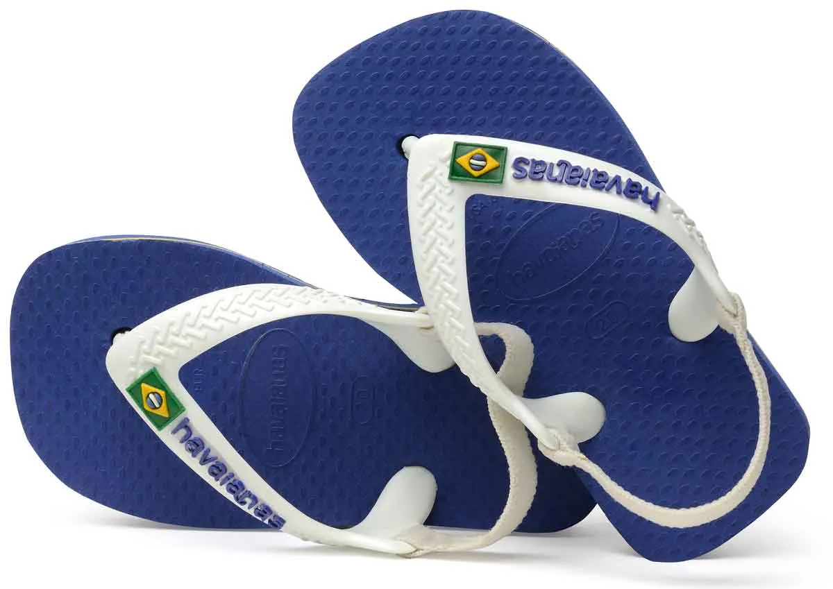 Havaianas Brasil Logo In Blue White