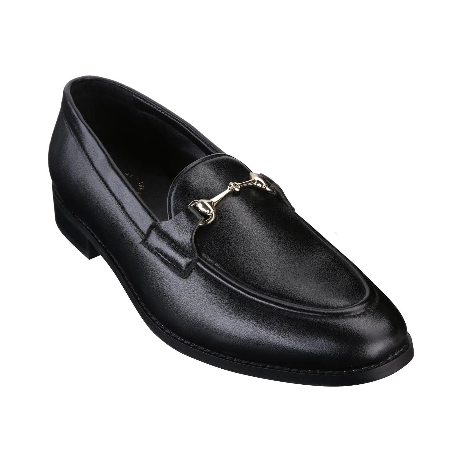 Henley Black Horsebit Buckle Loafers.