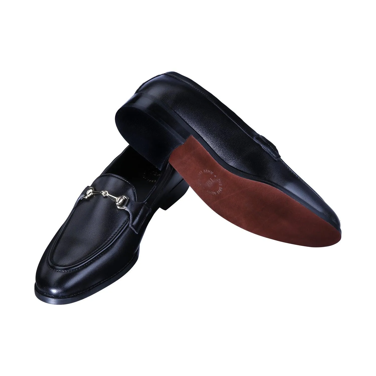 Henley Black Horsebit Buckle Loafers.