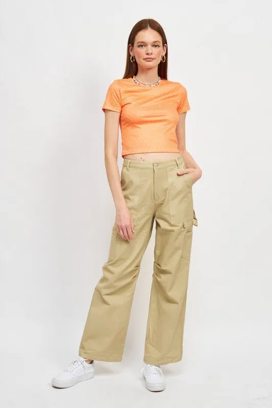 High Rise Cargo Pants