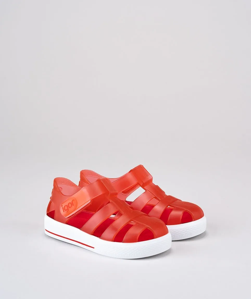 Igor: Star Kids Jelly Sandals - Rojo