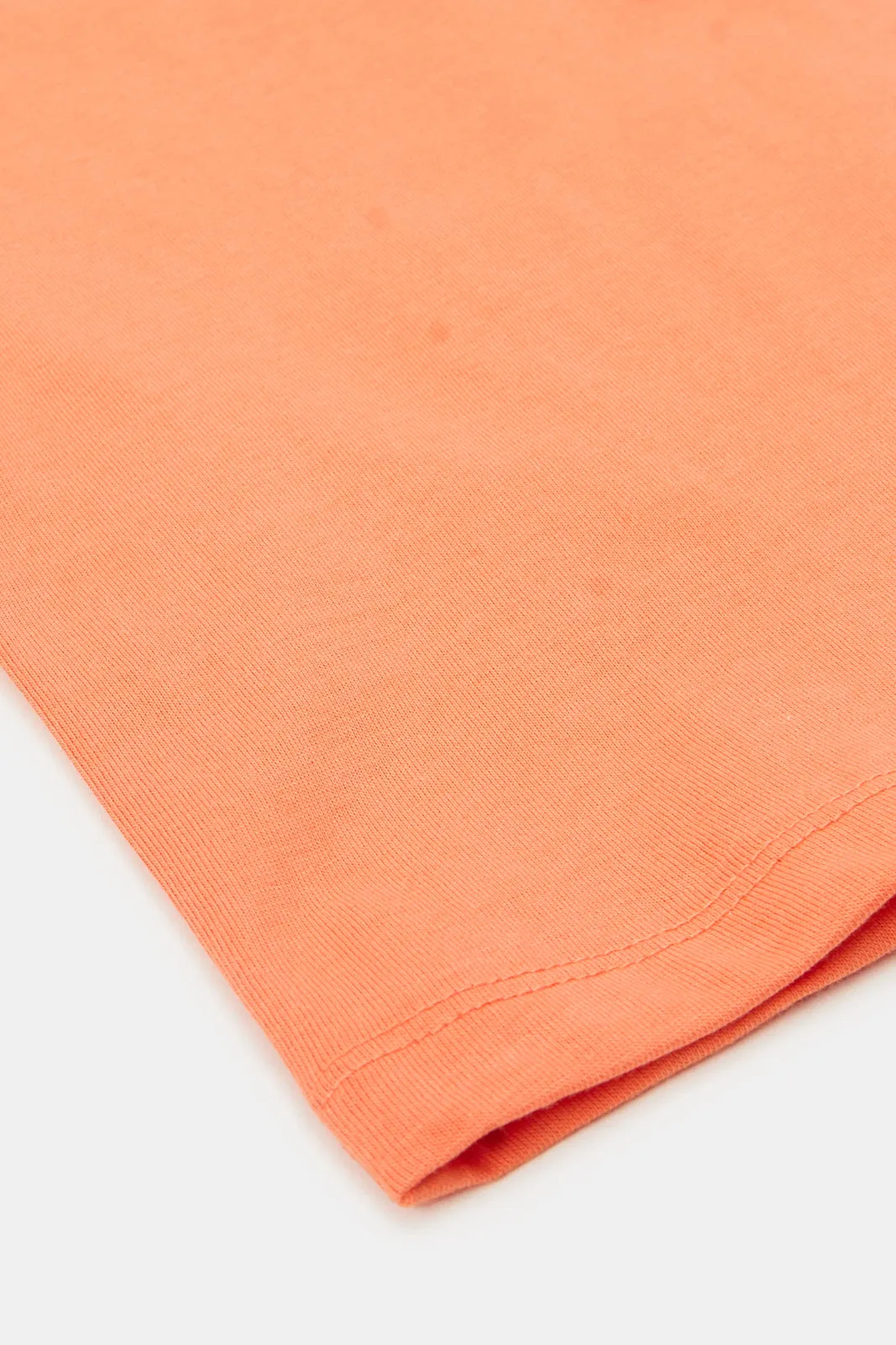 Infant Boys Orange Pocket Henley Short Sleeve T-Shirt