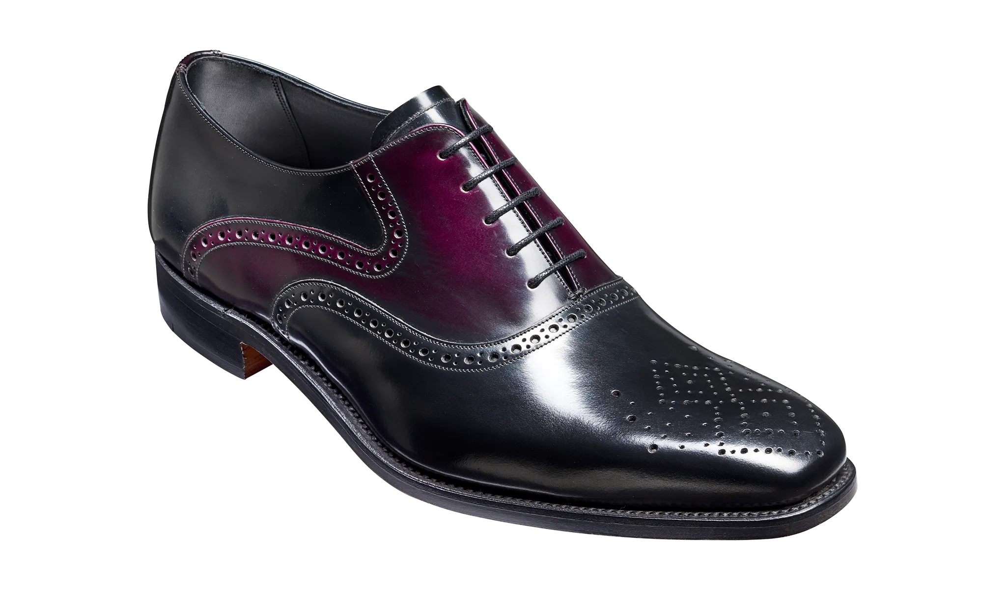 Langley – Black / Aubergine Hi-Shine