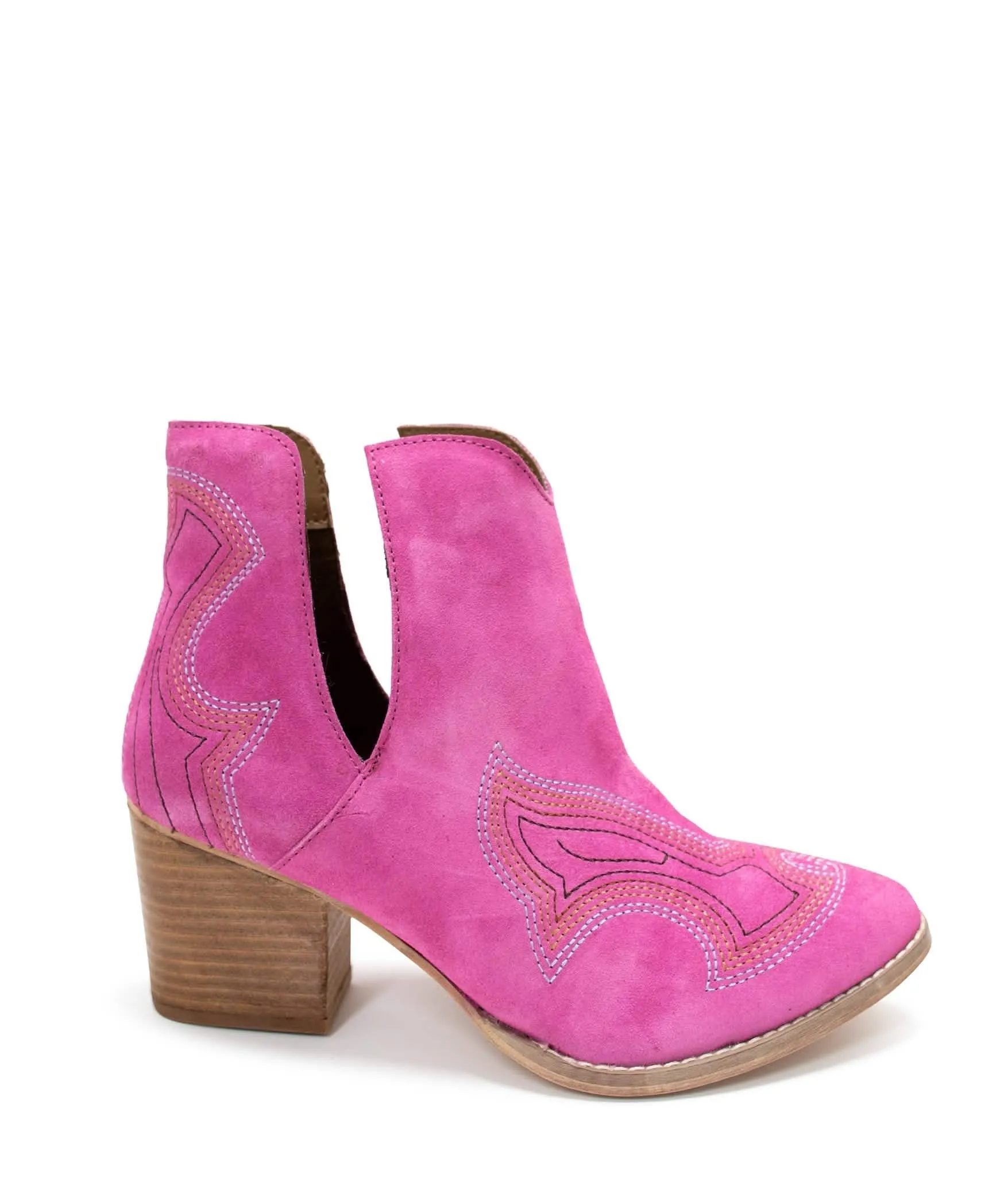 Magenta Journee Western-Inspired Ankle Booties - Chic Comfort for Every Occasion