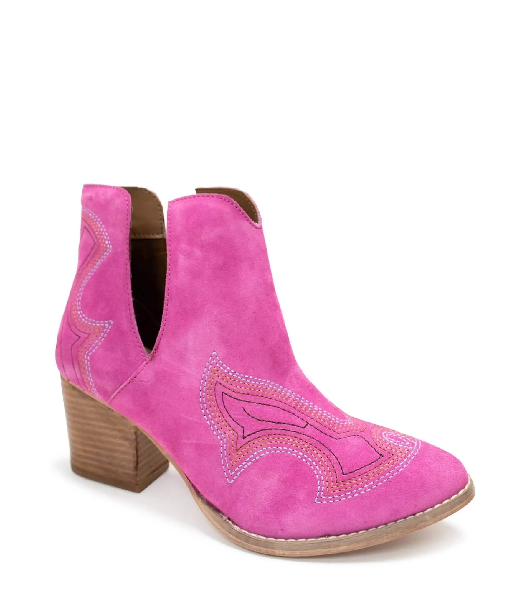 Magenta Journee Western-Inspired Ankle Booties - Chic Comfort for Every Occasion