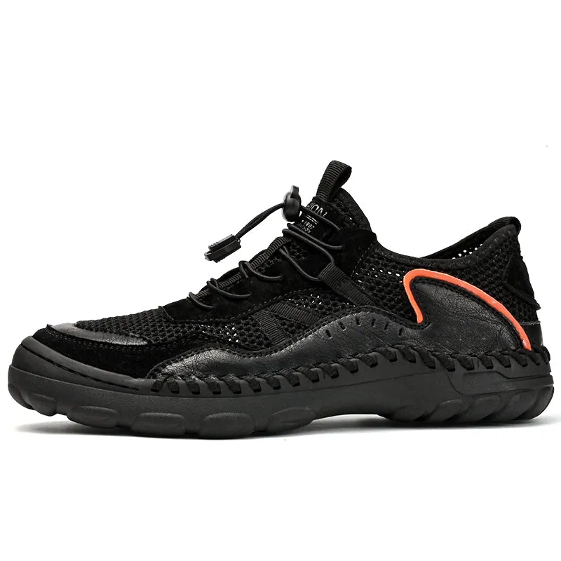 Men's Hand Stitching Mesh Breathable Comfortable Sneakers