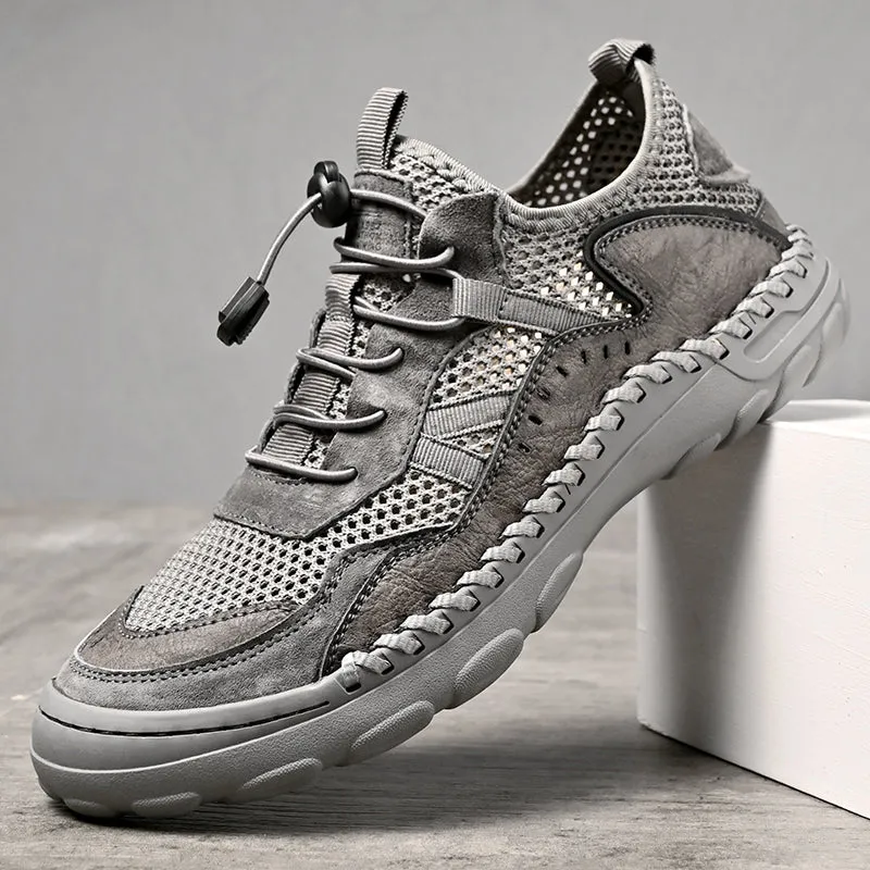 Men's Hand Stitching Mesh Breathable Comfortable Sneakers