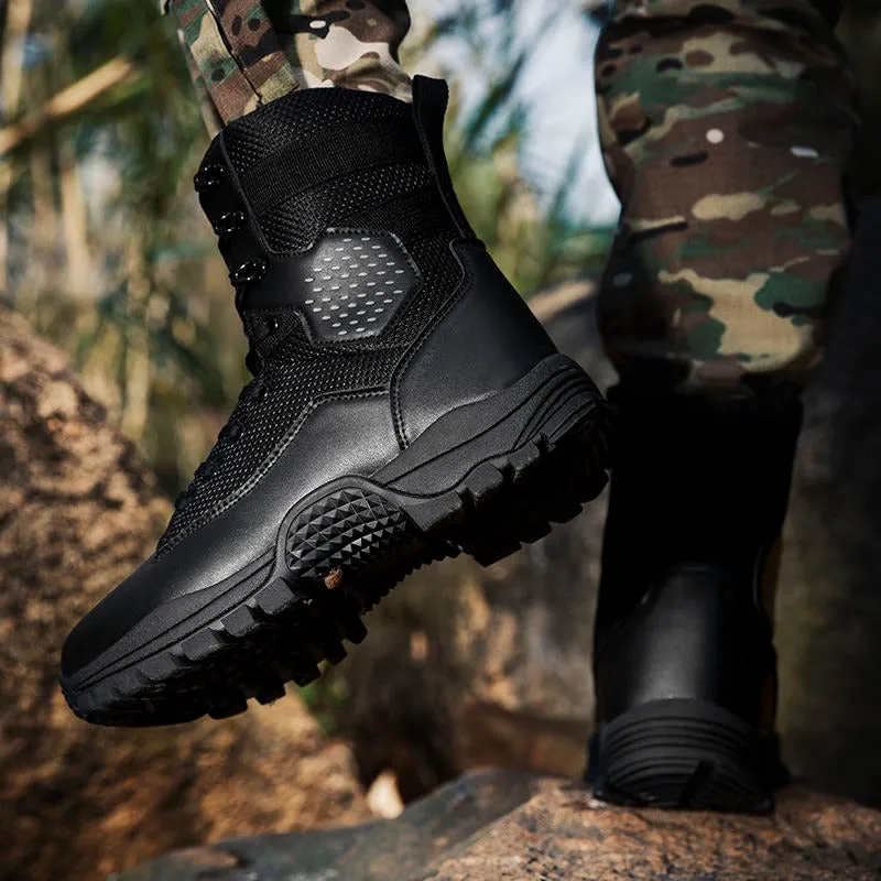 Men’s Outdoor Tactical Shoes Hunting Desert Safety Police Boots Waterproof Anti-Slip Hiking Boots