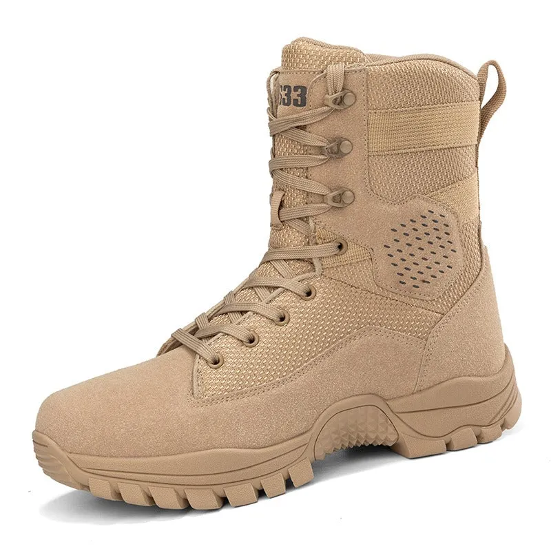 Men’s Outdoor Tactical Shoes Hunting Desert Safety Police Boots Waterproof Anti-Slip Hiking Boots