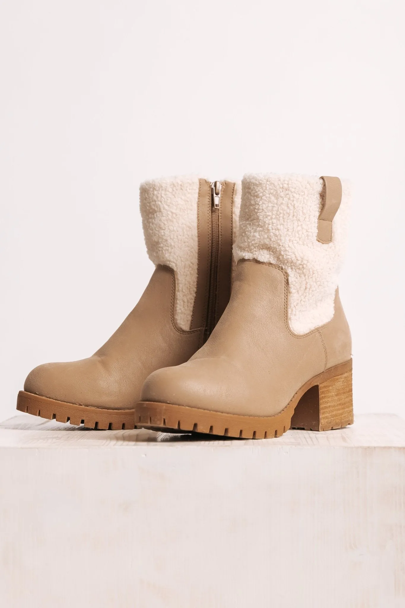 MIA Jakob Sherpa Heeled Booties