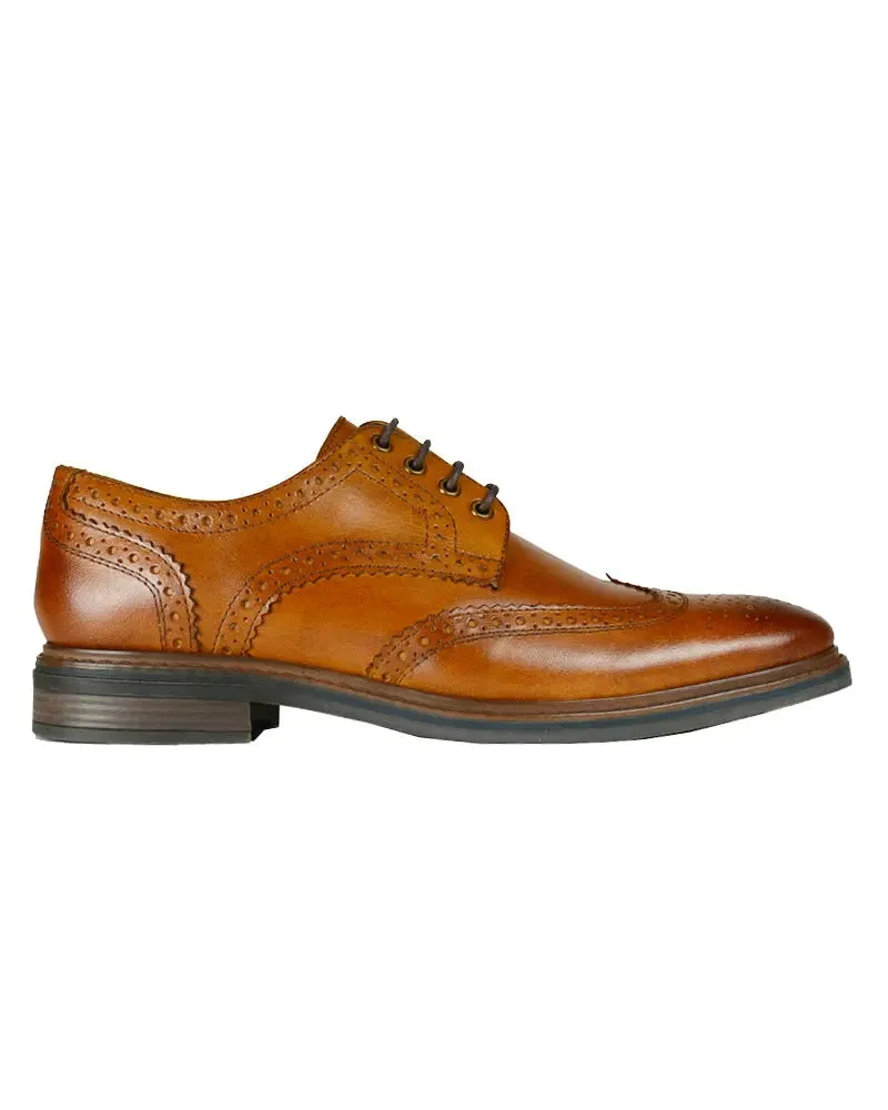 Morrison Leather Derby Brogues - Tan