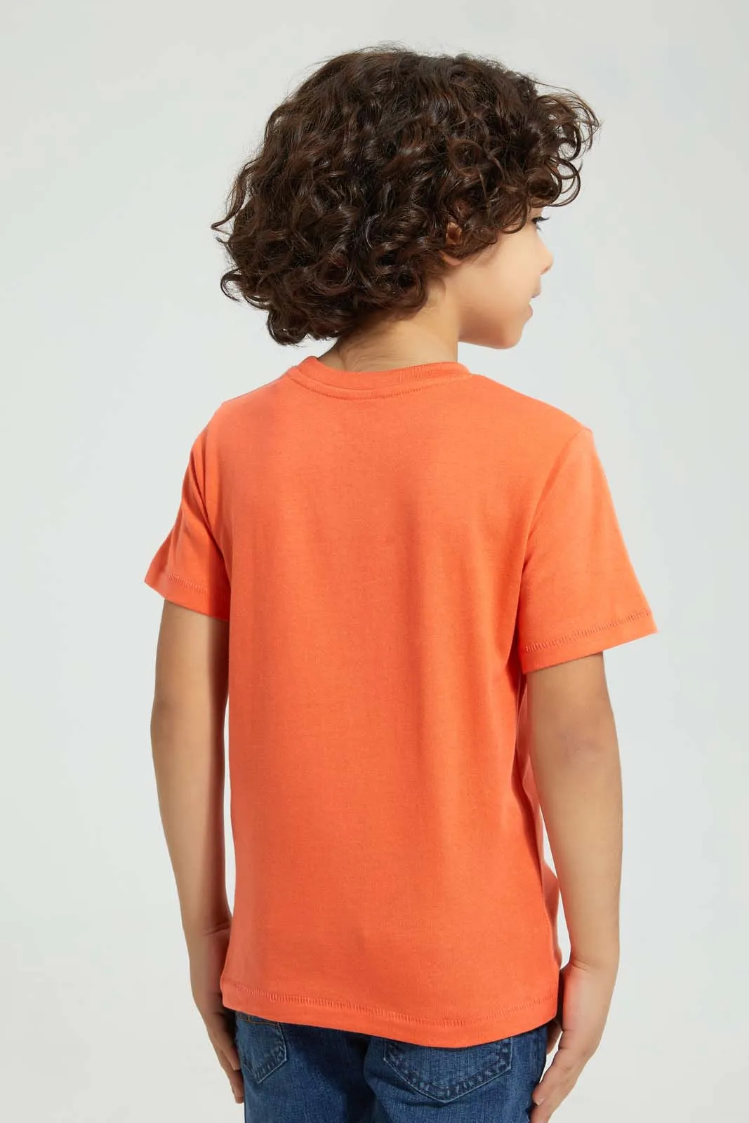 Orange Tiger Pocket T-Shirt