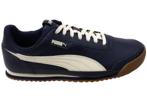 Puma Mens Turino II Comfortable Navy Lace Up Sneakers