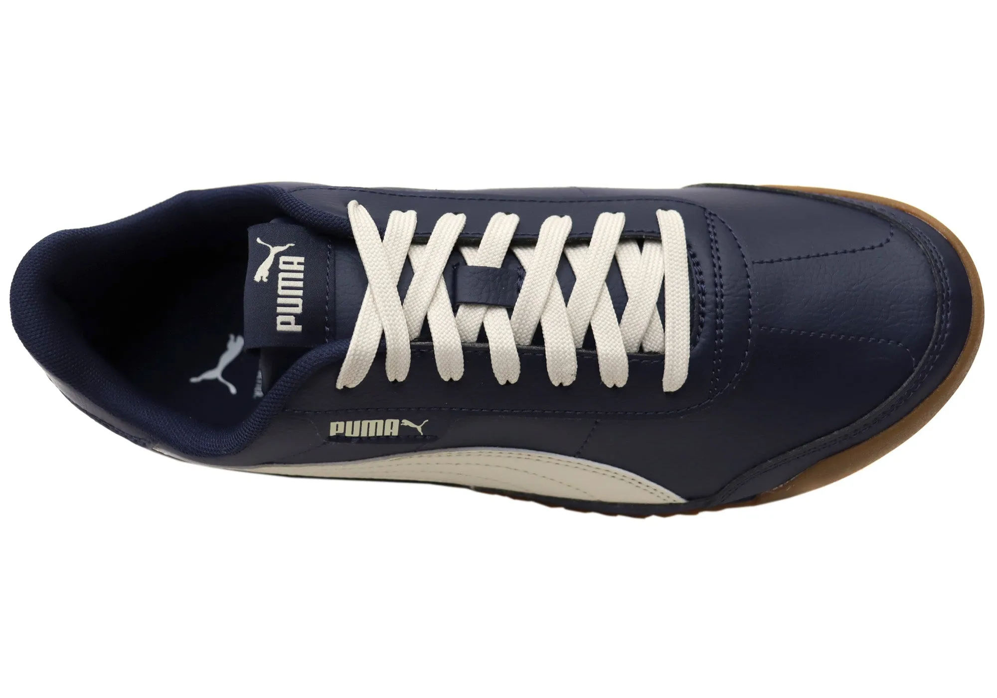 Puma Mens Turino II Comfortable Navy Lace Up Sneakers