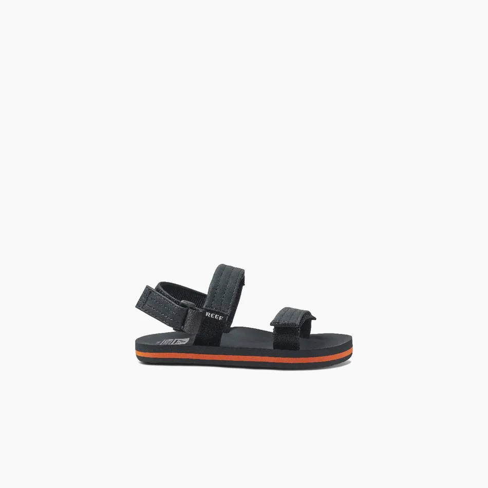 Reef Boys Little Ahi Convertible Sandals - Black Orange