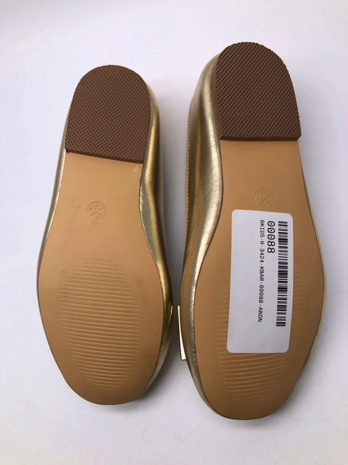 River Island Gold Ballet Flats Infant Size 9