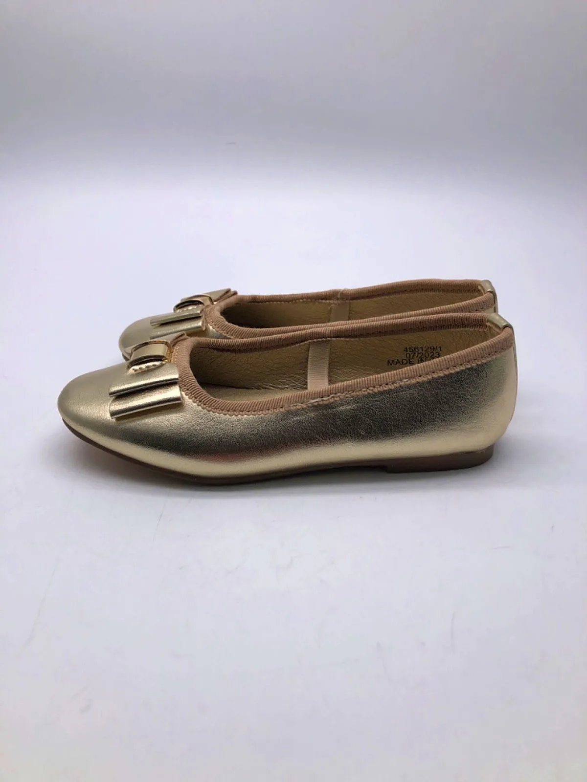 River Island Gold Ballet Flats Infant Size 9