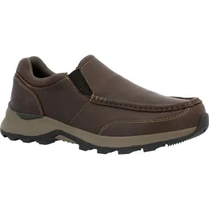 Rocky Trophy Series 3” Waterproof Slip-On Rugged Casual Men's Shoes Rks0658 In Brown