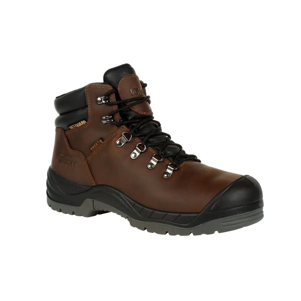 Rocky Worksmart Men's Composite Toe Internal Met Guard Waterproof Work Boots Rkk0266 In Brown