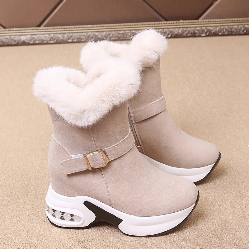 Snow Boots Women Winter Thick Velvet Mid-tube Warm Cotton Shoes